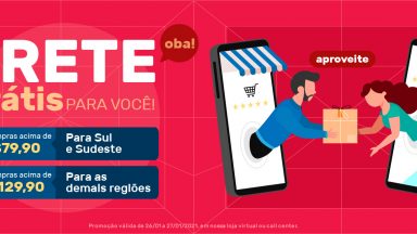 Faça boas compras e não pague o frete!