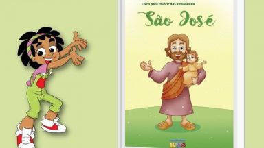 As virtudes de São José, livro para colorir