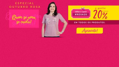 Confira cupom com 20% de desconto em todos os produtos! Clique aqui