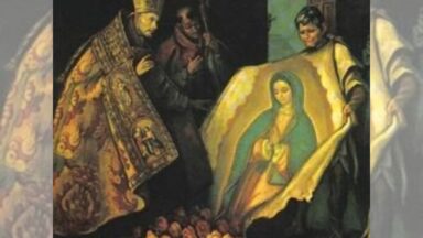 São Juan Diego Cuauhtlatoatzin e a Nossa Senhora de Guadalupe