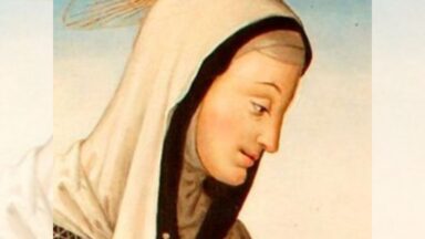 Santa Margarida, cega, abandonada pelos pais, tornou-se religiosa