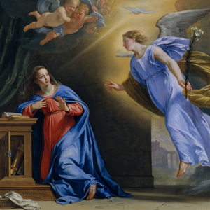 Pintura da Anunciação do Senhor por Philippe de Champaigne 