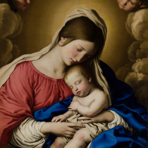 Imagem de Santa Maria Mãe de Deus, com o menino Jesus no colo