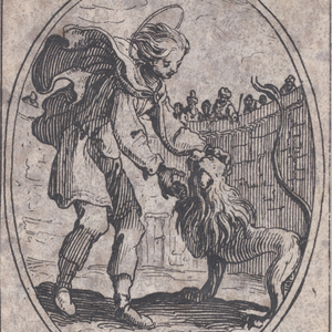 Imagem de São Germânico com um leão