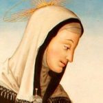 Santa Margarida, cega, abandonada pelos pais, tornou-se religiosa