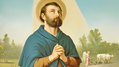 Santo Isidoro, o Lavrador, conhecido como padroeiro dos camponeses e agricultores