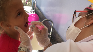Crianças do Nível I e II aprendem sobre higiene bucal