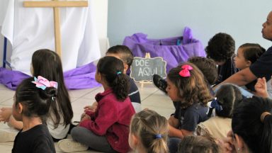 Educação infantil do Instituto Canção Nova promove a campanha Gesto Concreto da Quaresma