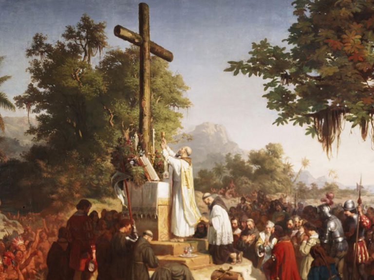 A primeira Santa Missa no Brasil,