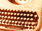 A máquina de escrever...