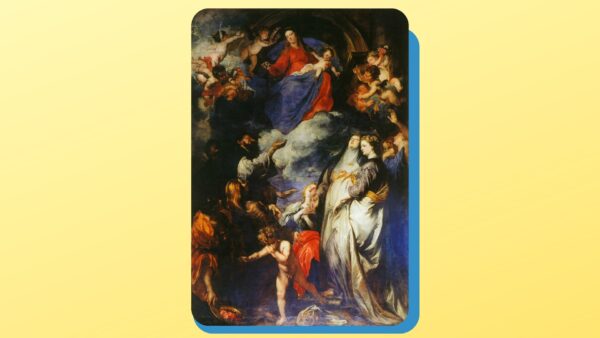 Santo Terço - "Nossa Senhora do Rosário" por Anthony Van Dyck, 1622.