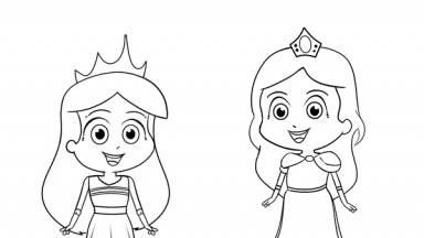 AMARELINHA PARA COLORIR PRINCESA DO GELO - Jogos