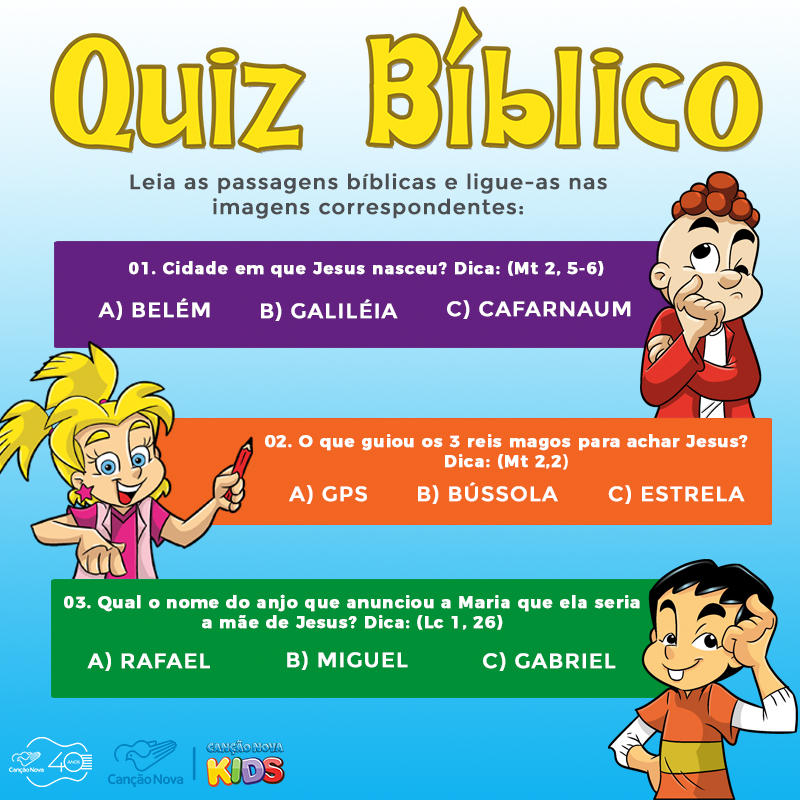 Quiz bíblico infantil teste seus conhecimentos sobre a bíblia sagrada