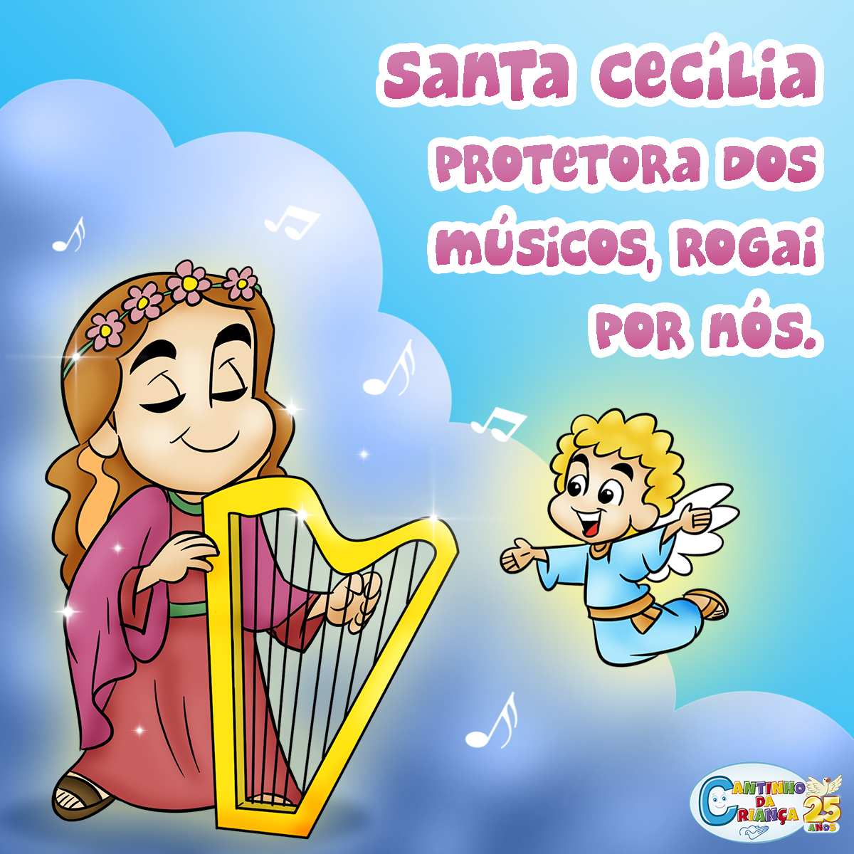 22 de Novembro Dia de Santa Cecília Canção Nova Kids