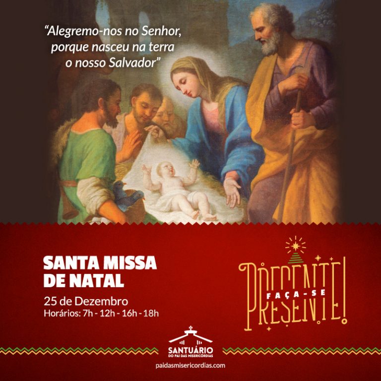 Missas de Natal e Ano Novo no Santuário do Pai das Misericórdias