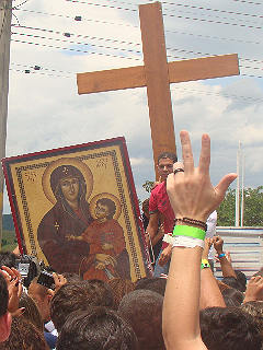 cruzjmj Chegada dos símbolos da JMJ na Canção Nova