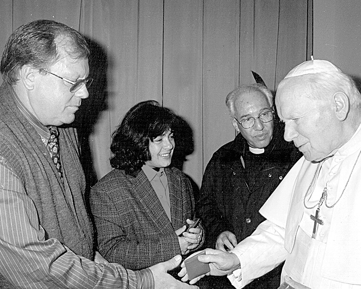 Padre Jonas encontrou-se com o Papa João Paulo II